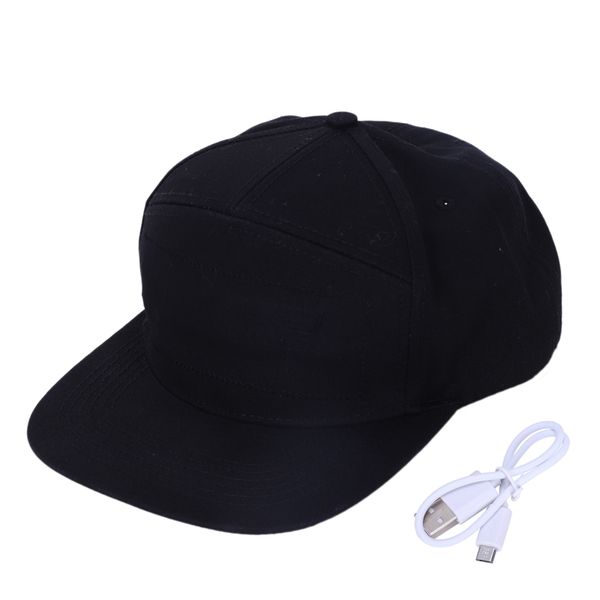 

bluetooth app operation led lights hat programmable roll message display hat for party, Black;white