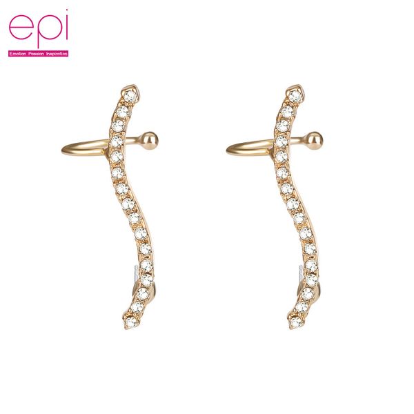 

epi new arrivals single row micro-wax inlay natural zircon long gold earrings for women wedding party exquisite jewelry, Silver