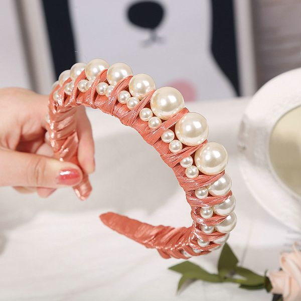 

hair style with headbands pearl lady temperament hairband fancy hair bands for babies alice band cerchietto aliceband bmguh, Black;brown