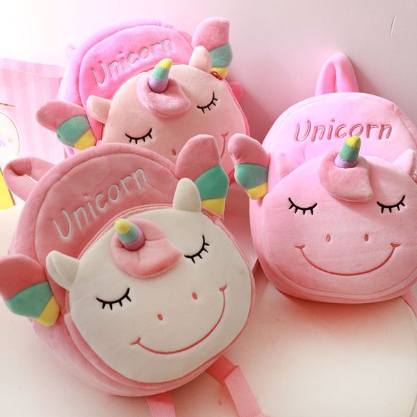 

mochila cartoon kids plush unicorn backpack toy school bag baby backpack student candy bags