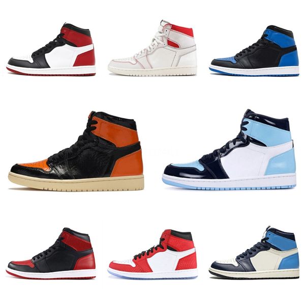 

2020 новое поступление jumpman 1 mid gs high basketball shoes 1s мужчины женщины синий белый красный спортивные кроссовки на открытом воздух