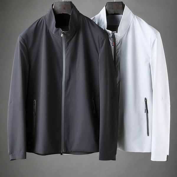 

jsbd jacket men 2019 spring and autumn wear business casual stand collar thin jacket men's lapel short, Black;brown