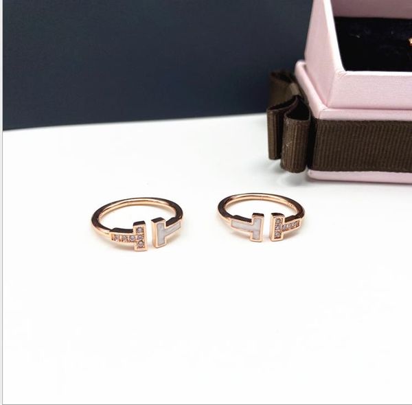 

fashion temperament women's ring gold-plated baking varnish diamond zircon open ring pair, Silver