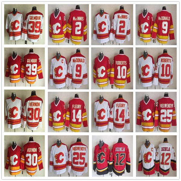 

vintage ccm calgary flames 12 jarome iginla jersey hockey stitched 2 al macinnis 9 lanny mcdonald 10 gary roberts 14 theoren fleury jerseys, Black;red