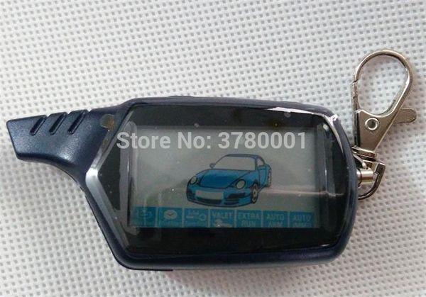 

russian keychain b9 lcd remote control key fob for two way anti-theft system starline b9 twage car alarm auto