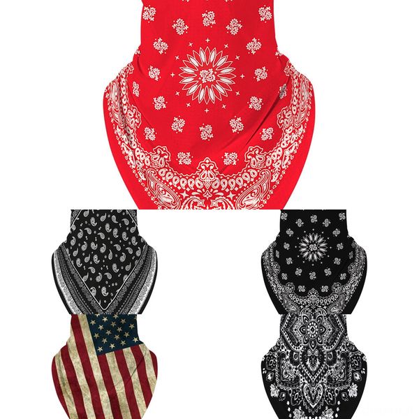 

ypvng simple style blocking scarf cycling fishing bandana headwear headband mask hiking outdoor head scarf face shield, Black