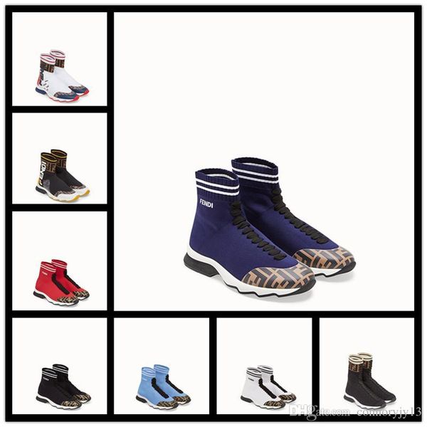 

newst paris speed trainers knit sock shoe original luxury design mens womens sneakers high casual shoes with box, Black