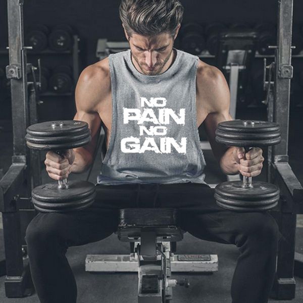 

2019 thefound new mens muscle gym vest racer back tank vests, White;black