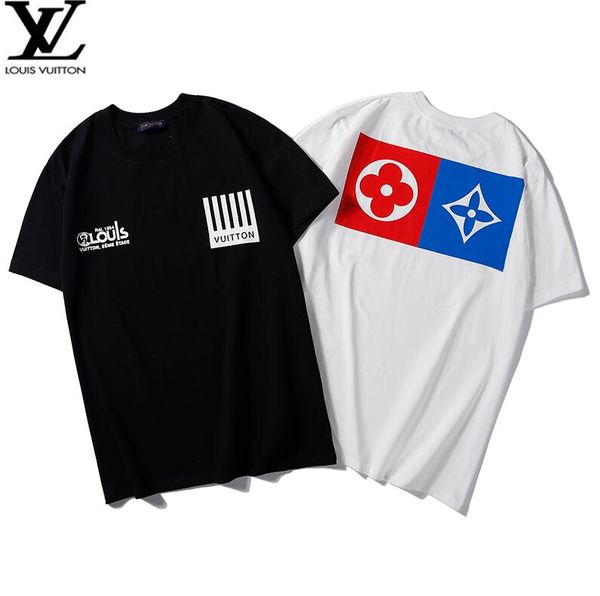 

Мода Лето Мужчины Футболки с коротким Рукавом Письмо Печати Футболка Бесплатная доставка