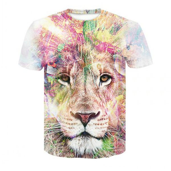 

dressing2020 2019 latest tiger 3d printed animal cool funny t-shirt men's short sleeve summer shirt men's t-shirt fashion breathab, White;black