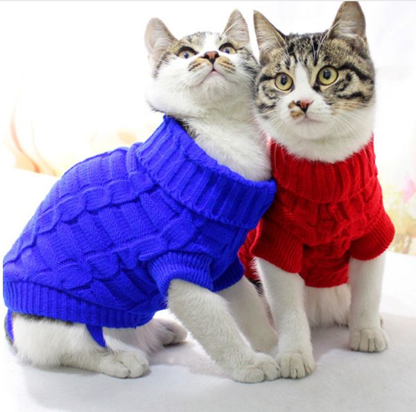 Concise Pet Cat Clothes Sweater For Cats Winter Warm Cat Costume Clothing Katten Kedi Coat Cat Halloween Costumes Cats Cat Halloween Costumes For
