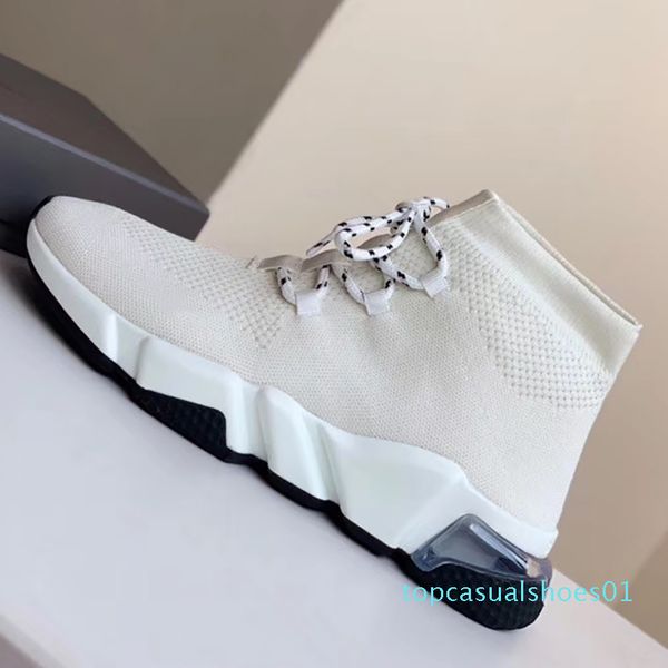 

luxury mens designer socks shoes high sneakers trainers stretch textured knit black casual shoe for mens womens sock boots t01