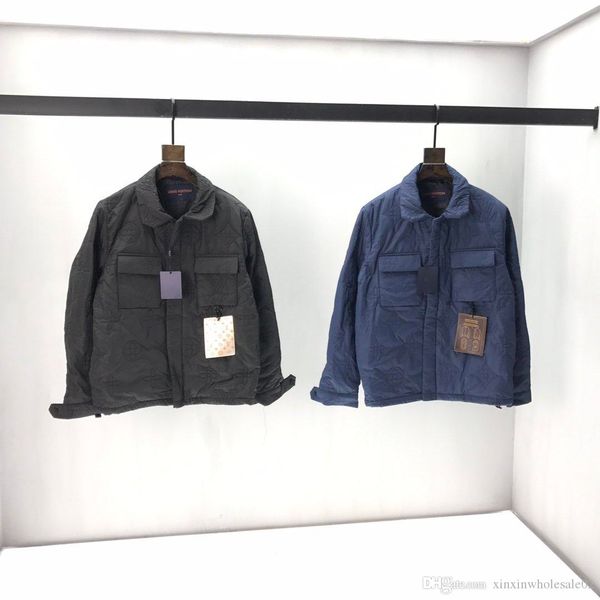 

модули горячей 2020ss европейская французская осень и зима мода высокое качество темно-печать пальто универсальный высококлассные мужская то, Black;brown