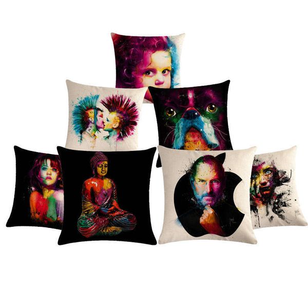 

красочные люди наволочка известные декоративные подушки прекрасные кидают подушки пиво печати белье для дивана на заказ крышки cushionzy472