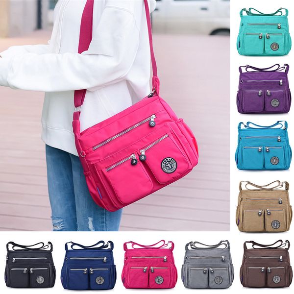 

new women's fashion solid color casual handbags water repellent nylon bag purse clutch women shoulder bags crossbody bag totes