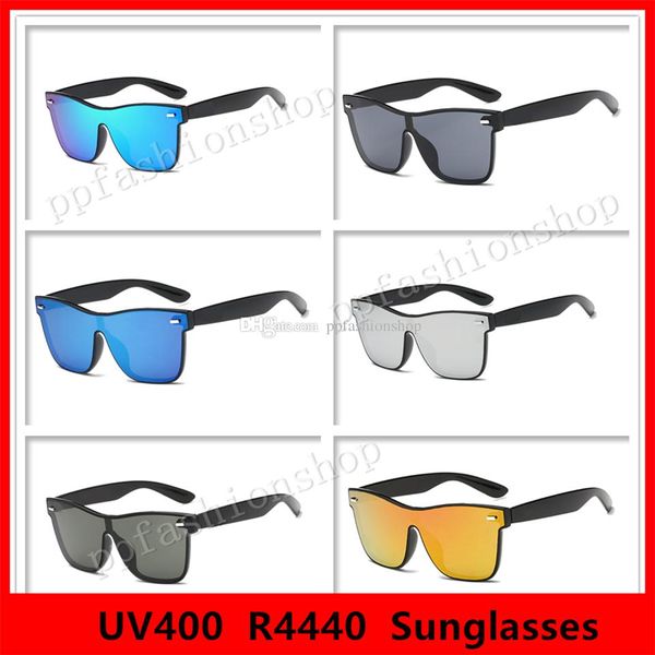 

4440 бренд солнцезащитные очки для мужчин женская мода классический квадратная рамка солнцезащитные очки светоотражающее покрытие очки ветро, White;black