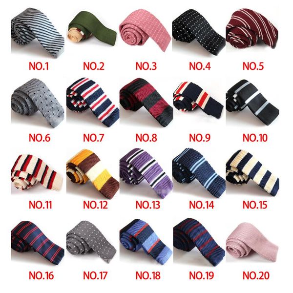 

knit mens skinny knit tie korean thin slim solid formal necktie, Black;blue