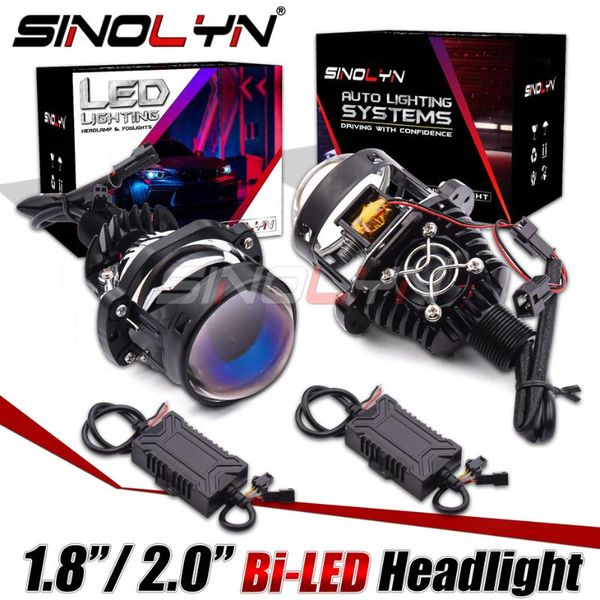 

sinolyn bi led headlight lens projector for h1/h4/h7/h11/h13/9004/9005/9006/9007 led car motorcycle mini 1.8 2.0 inch kit