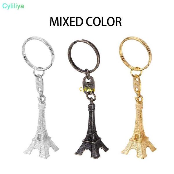 

1000pcs promotion tower keychain party favors keys souvenirs paris tour chain ring decoration holder wedding gift