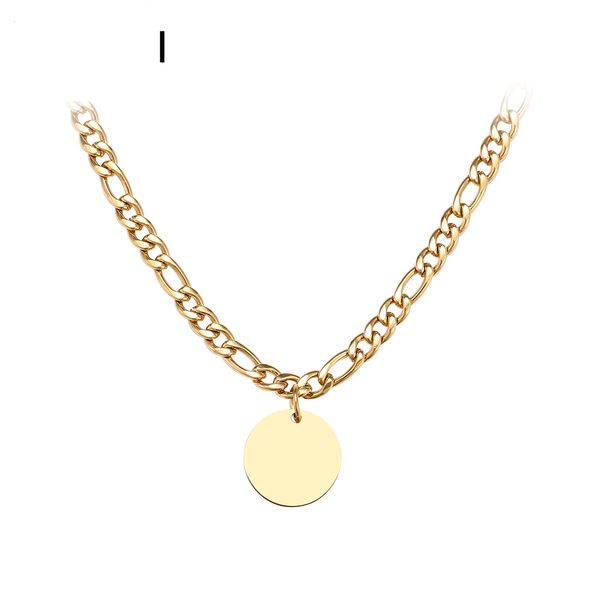 

women disc pendant necklaces stainless steel gold and silver color long chain necklace engagement jewelry gift girl bridal wedding