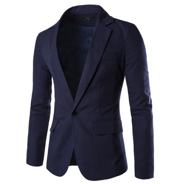 

men's blazer jacket single button fashion slim solid color business wedding party blazer long sleeve 2020, White;black