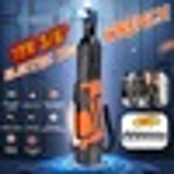 

18v portable cordless electric wrench 3/8'' 60n.m rechargeable ratchet 90 degree right angle +wrench power tools set