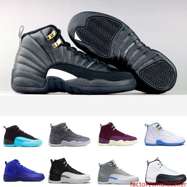 

12 bordeaux gs barons txi basketball shoes men sport the master black nylon 12s trainer sneakers 41-47