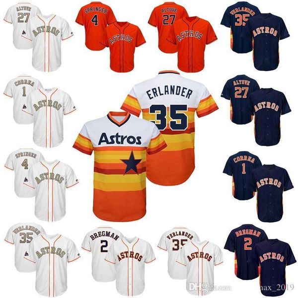 

women kids youth justin verlander alex bregman jose altuve jersey men george springer carlos correa craig biggio ryan baseball jerseys, Blue;black