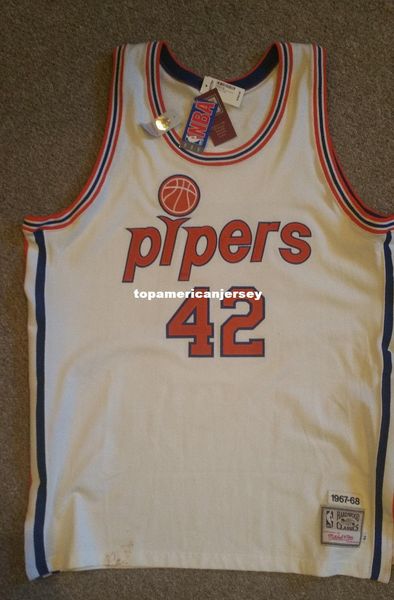 

connie hawkins #42 mitchell ness &n jersey new aba 54 mens vest size xs-6xl stitched basketball jerseys ncaa, Gray