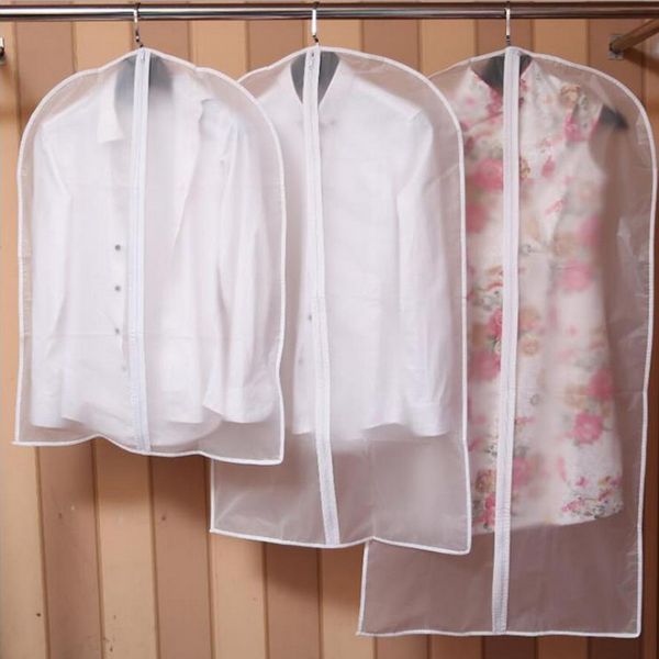 

1pc transparent middle zipper clothes dust cover suit coat dust cover