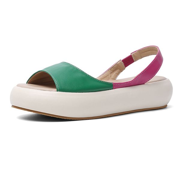 

2020 summer sandals women flat platform retro rome sandals ladies fashion peep toe shoes, Black