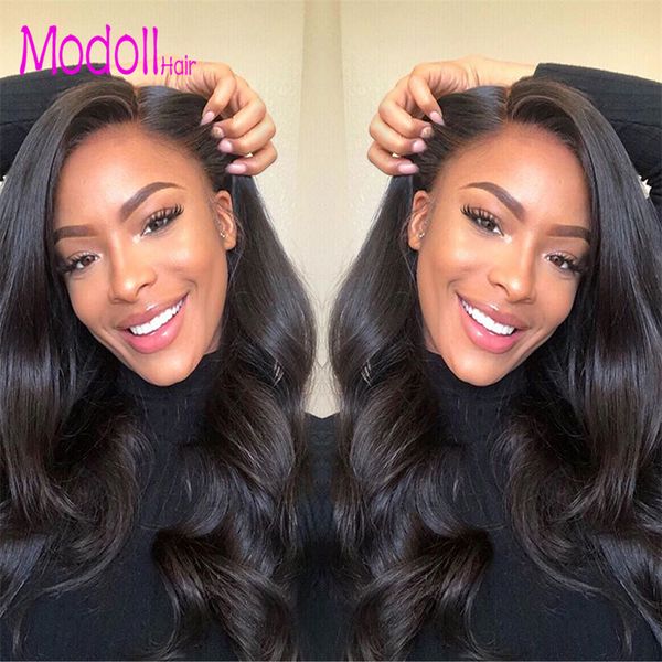 

indian hair body wave hair 3 bundles with swiss lace closure 4x4" body wave raw indian human hair weave bundels with frontal closure, Black;brown