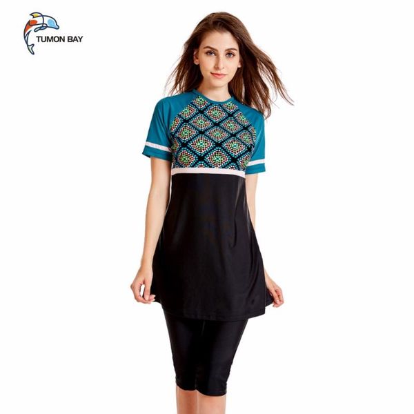 

new 2018 muslim swimwear short-sleeved islamic swimsuit modest bathing suit women