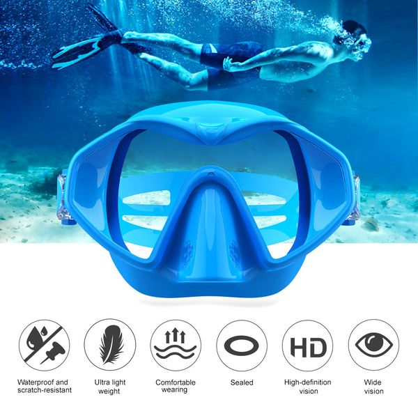 

professional underwater diving mask scuba snorkel swimming goggles full silicone anti-fog water glasses for swim equipment
