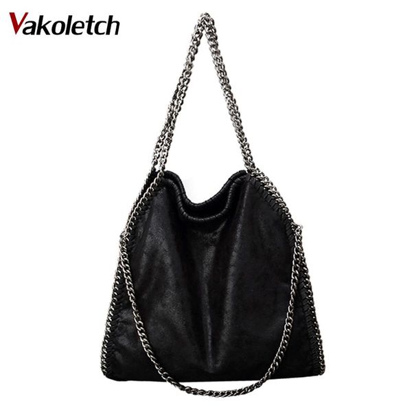 

fashion sac a main lady women handbags crossbody bags falabellas leather shoulder bag 3 silver chains bolso tote kl343