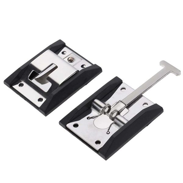 

1 pair metal t-style entry door catch stainless steel holder for rv camper trailer