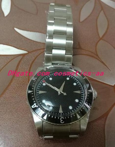 

luxury watch silver black sapphire crystal stainless steel bracelet watch condition automatic fashion men's watch wristwatch, Slivery;brown