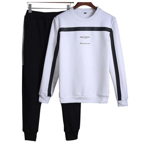 

spring autumn male sportsuit hoodies tracksuit casual appliques full long sleeves two piece bottoming shirt pants sets sportswear trend, Gray