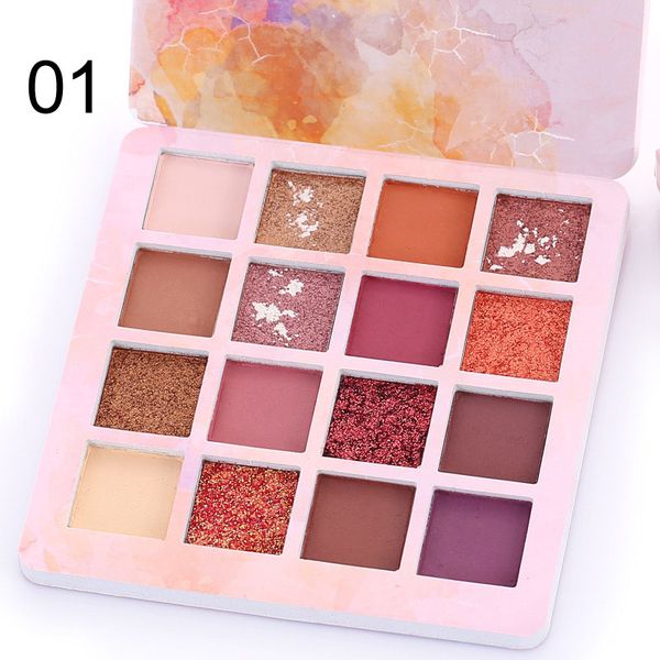 

eyeshadow palette 16 colors glitter eyeshadow high pigment silky makeup pallete sj66
