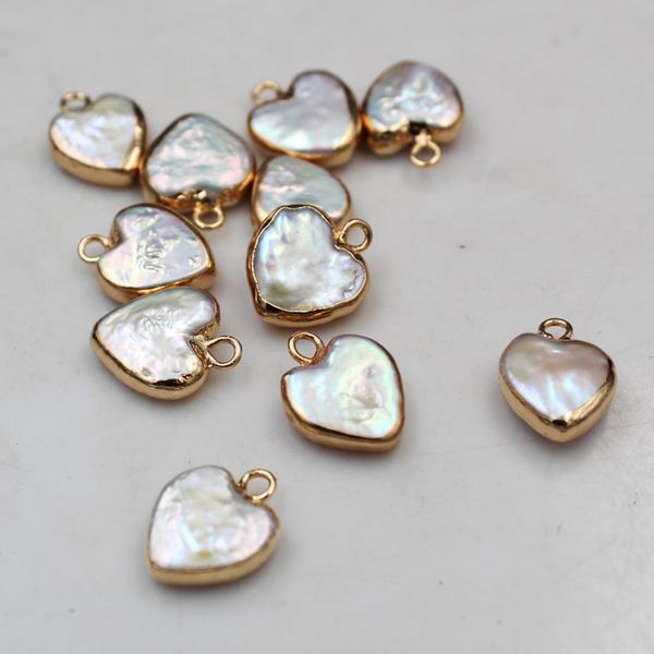 

diy jewelry natural pearls peach heart necklace bracelet small pendant baroque special-shaped loving pearl matching accessories xl3ppp01, Silver