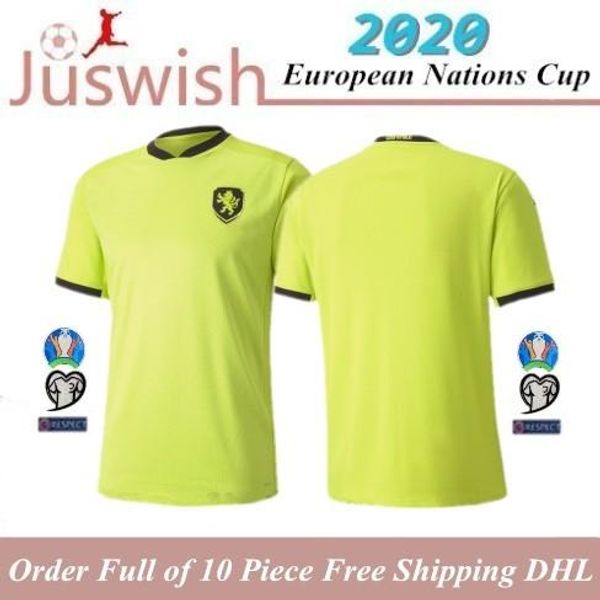 

european czech republic new soccer jersey 20/21 away yellow patrik schick pavel kaderabek soccer shirt national team football uniforms, Black;yellow