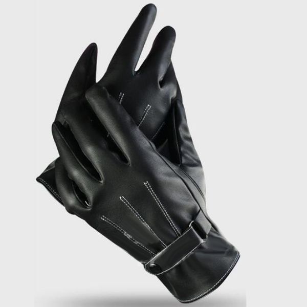 

1 пар мужской кожи полной finger перчатки для black сенсорного экрана