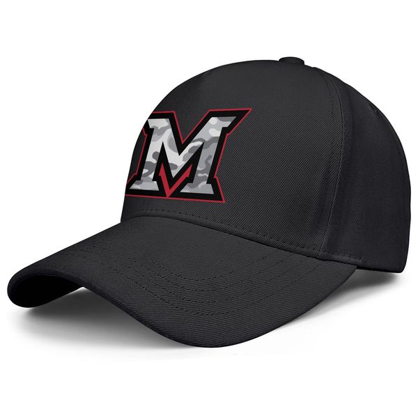 

fashion miami university redhawks gray camouflage logo baseball cap custom personalized trucke hats 3d effect flag black red gay, Blue;gray