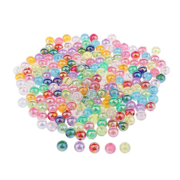 

200x beads round spacer beads big holes plastic diy jewelry accessories clothes diy