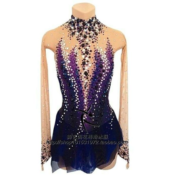 

oyalbluefigure ice skating dress/ twirling/dance costume/tap leotard made to fit, Black;red