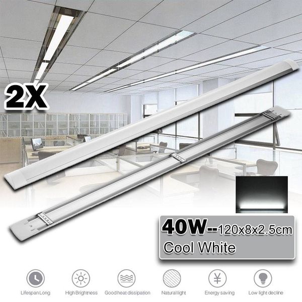 

2pcs 120м led вагонка линейнй ве пѬобки поолона лампа олоднй белй 6000k 110v