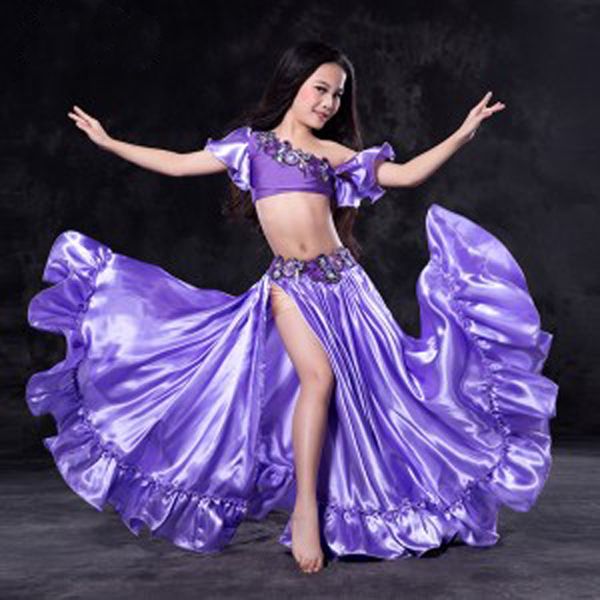 

new design nice oriental belly dancing costumes outfits for kids/child/girls bellydance set dresses suits s/m/l 5 colors, Black;red