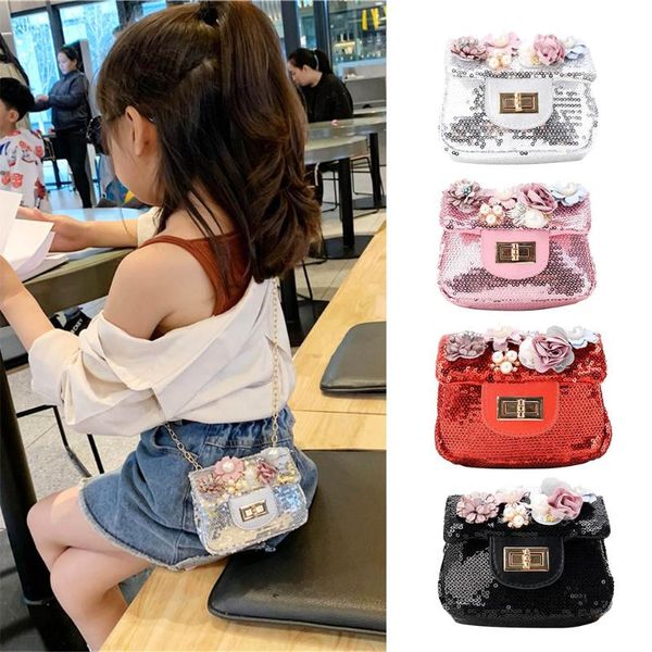 

38#girls messenger bag colorful flowers sequins casual shoulder bags holiday women simple messenger bag fashion handbag lady