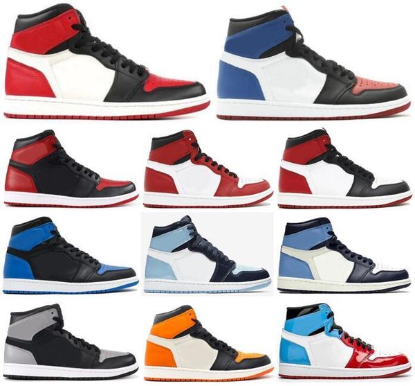 

new 1 high og bred toe chicago banned fearless royal basketball shoes men 1s 3 shattered backboard shadow obsidian sneakers with box