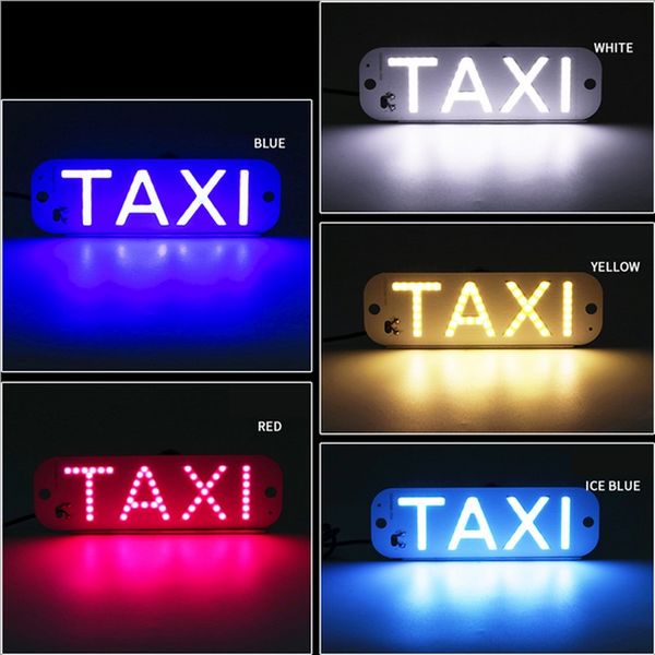 

cab taxi roof sign light vehical inside windscreen lamp 12v auto led 5 colors